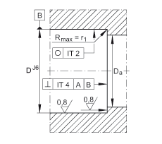 推力角接觸球軸承 ZKLN3062-2RS-2AP, 配對，雙向，兩側唇密封