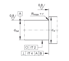 推力角接觸球軸承 ZKLN3062-2RS-2AP, 配對，雙向，兩側唇密封