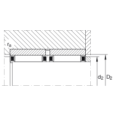 滾針軸承 RNAO50X65X40-ZW-ASR1, 無擋邊，雙列