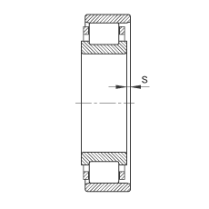 圓柱滾子軸承 N317-E-M1, 根據(jù) DIN 5412-1 標(biāo)準(zhǔn)的主要尺寸, 非定位軸承, 可分離, 帶保持架