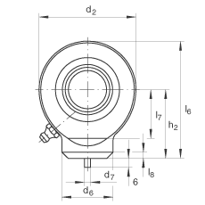 液壓桿端軸承 GK25-DO, 根據 DIN ISO 12 240 標準，帶焊接面，需維護