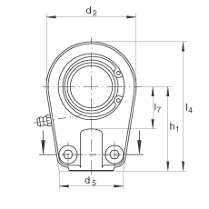 液壓桿端軸承 GIHRK50-DO, 根據 DIN ISO 12 240-4 標準，帶右旋螺紋夾緊裝置，需維護