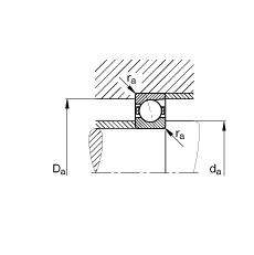 主軸軸承 B71912-E-T-P4S, 調節，成對或單元安裝，接觸角 α = 25°，限制公差