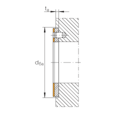 推力墊圈 EGW26-E40, 推力墊圈，免維護，帶鋼襯